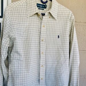 Polo Ralph Lauren Men Sz L Custom Fit Dress Shirt